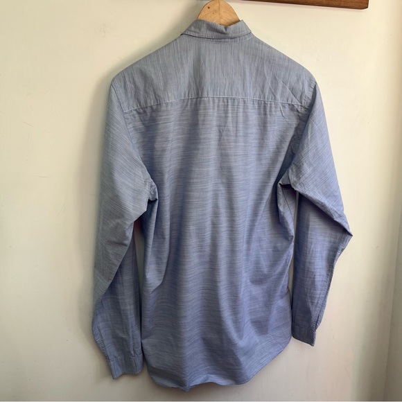Oliver Spencer Shirt Size 15.5" Blue Long Sleeve Button Cuff 100% Cotton - Picture 6 of 9